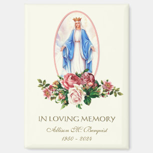 Jungfrau Mary katholische BeerdigungsGedenkstätte Magnet