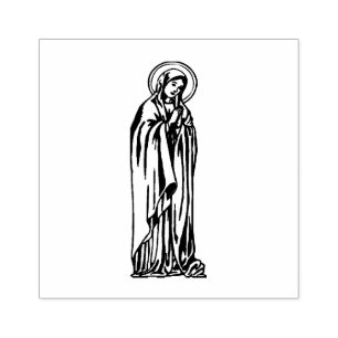 Jungfrau Mary katholische religiöse gesegnete Mut Gummistempel