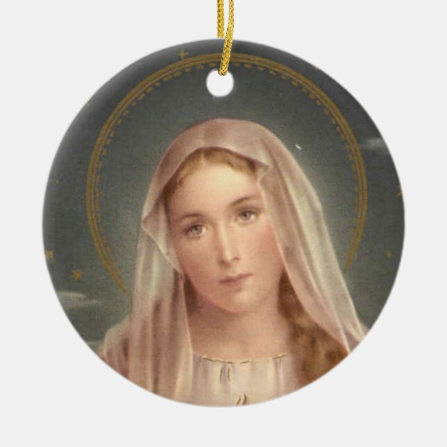 JUNGFRAU MARY KERAMIKORNAMENT (Vorne)