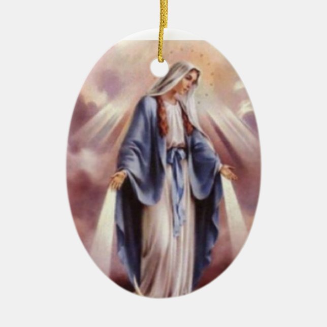 JUNGFRAU MARY KERAMIKORNAMENT (Vorne)