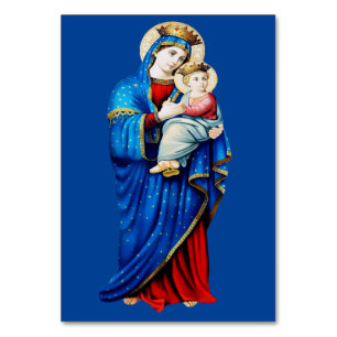 Jungfrau Mary mit dem Baby Jesus Tischnummer