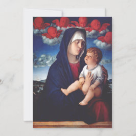 Jungfrau Mary mit dem Baby Jesus und den Roten Kir Einladung