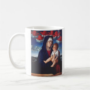 Jungfrau Mary mit dem Baby Jesus und den Roten Kir Kaffeetasse