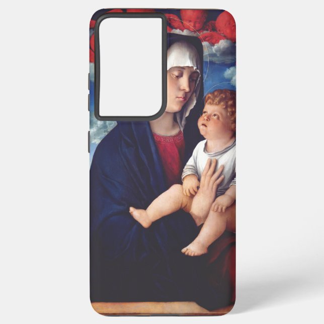 Jungfrau Mary mit dem Baby Jesus und den Roten Kir Samsung Galaxy Hülle (Rückseite)
