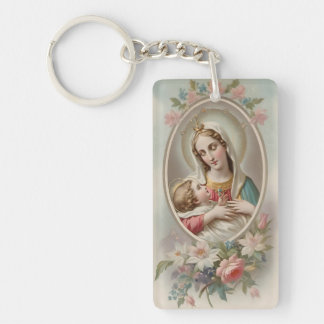 Jungfrau Mary mit Jesus-Kind-Schlüsselanhänger Schlüsselanhänger