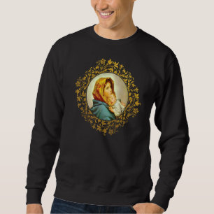 Jungfrau Mary mit Jesus kinderkatholischer Glaube Sweatshirt