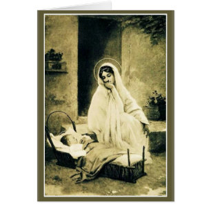 Jungfrau Mary mit Kinderjesus-Krippe