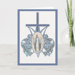 Jungfrau Mary Mother mit Blume Card gesegnet Karte