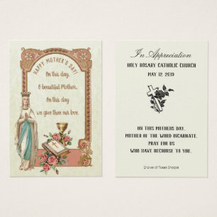 Jungfrau Mary Mother's Day-Erinnerungskarten