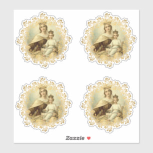 Jungfrau Mary Mount Carmel Jesus Religious Vinyl Aufkleber