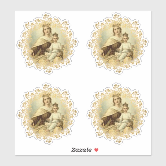 Jungfrau Mary Mount Carmel Jesus Religious Vinyl Aufkleber (Blatt)