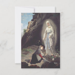 Jungfrau Mary of Lourdes Dankeskarte