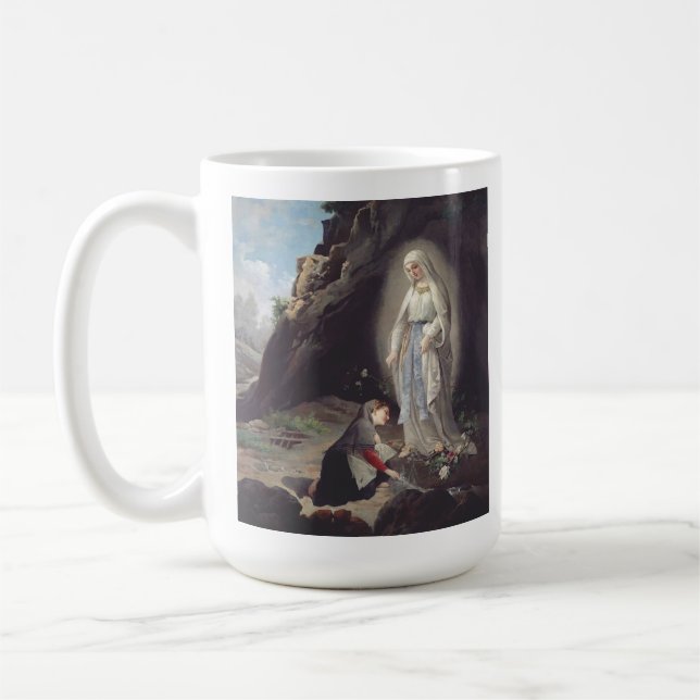 Jungfrau Mary of Lourdes Kaffeetasse (Links)