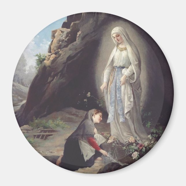 Jungfrau Mary of Lourdes Magnet (Vorne)