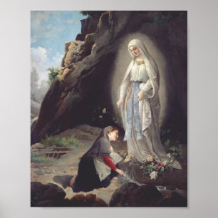 Jungfrau Mary of Lourdes Poster