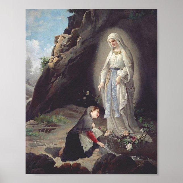 Jungfrau Mary of Lourdes Poster (Vorne)