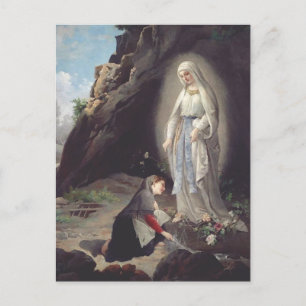 Jungfrau Mary of Lourdes Postkarte