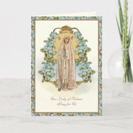 Jungfrau Mary Our Lady of Fatima Religious Floral Karte