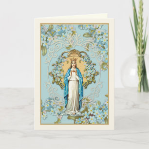 Jungfrau Mary Our Lady of Knock Religious Floral C Karte