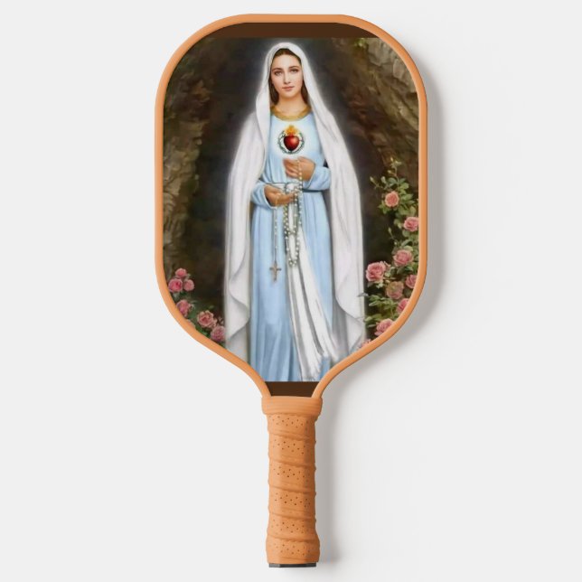 Jungfrau Mary Pickleball Schläger (Vorderseite)