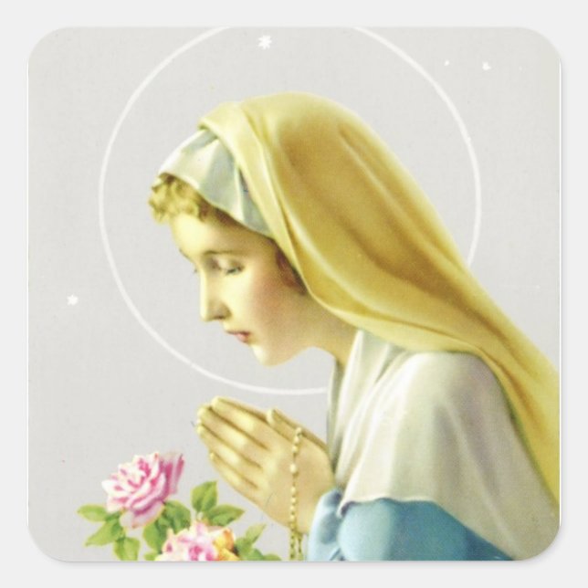 Jungfrau Mary Prayer Sticker (Vorderseite)