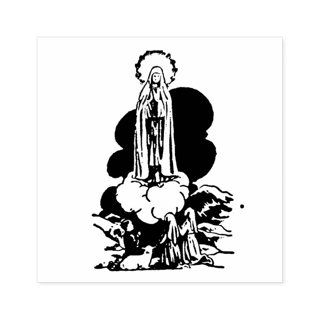 Jungfrau Mary Religima Fatima Children Katholische Gummistempel (Prägung)