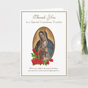 Jungfrau Mary Religious CCD Lehrerin Priest Nun Karte