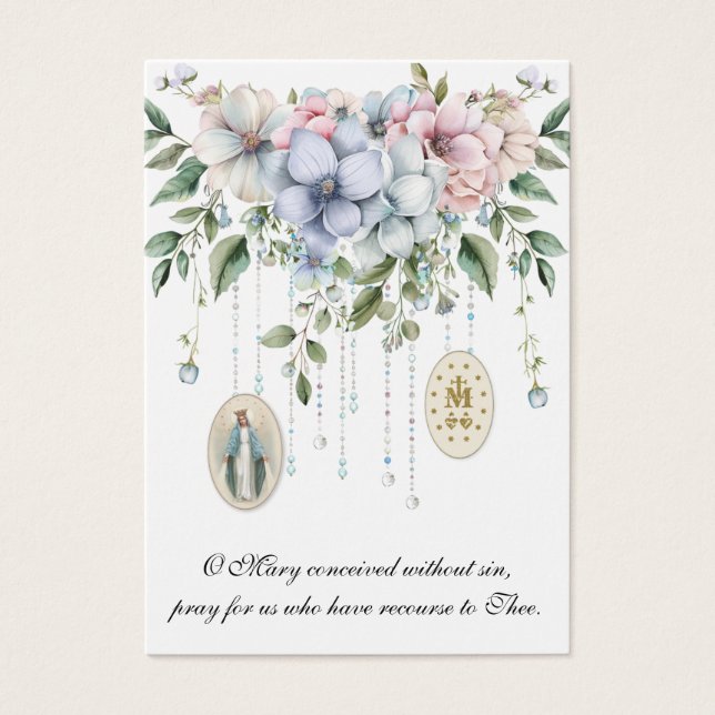 Jungfrau Mary Religious Katholic Memorare Gebet (Vorderseite)