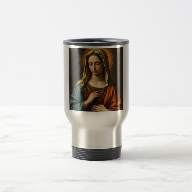 Jungfrau Mary Renaissance Style Travel Mug Reisebecher (Mittel)