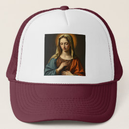Jungfrau Mary Renaissance Style Trucker Hat Truckerkappe