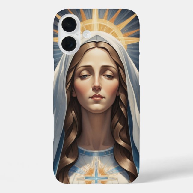 Jungfrau Mary römisch-katholische heilige Geschenk Case-Mate iPhone Hülle (Rückseite)
