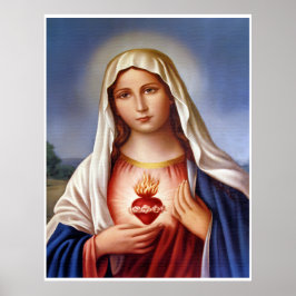 Jungfrau Mary Sacred Heart Poster
