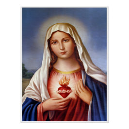 Jungfrau Mary Sacred Heart Poster
