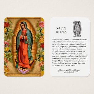 Jungfrau Mary Salve Reina Spanische Gebetskarte