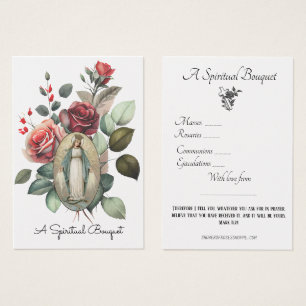 Jungfrau Mary Spiritual Bouquet Gebet Heilige Kart