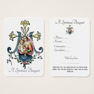 Jungfrau Mary Spiritual Bouquet Gebet Heilige Kart