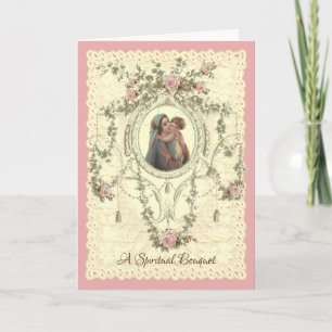 Jungfrau Mary Spiritual Bouquet Prayers Card Karte