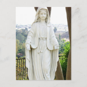 Jungfrau Mary Statue Postkarte