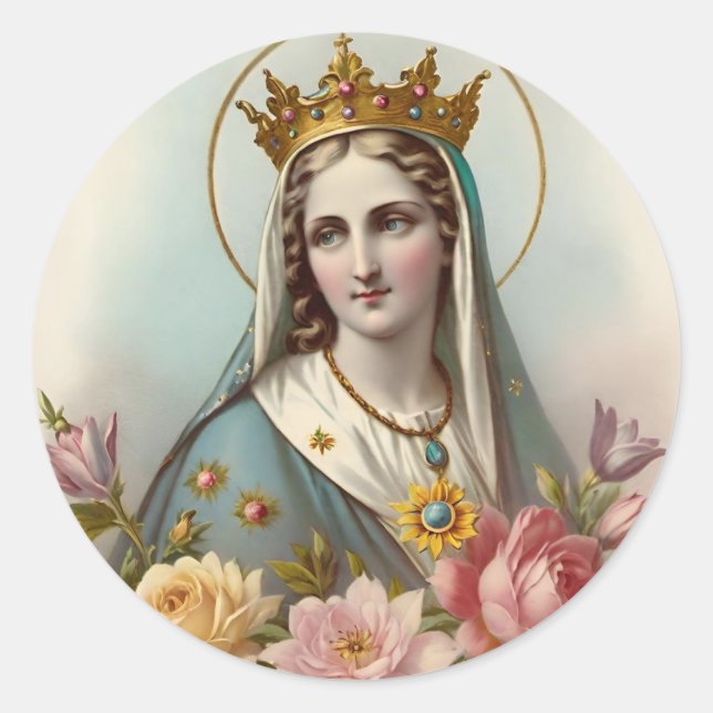 Jungfrau Mary Sticker (Vorderseite)