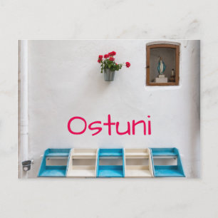 Jungfrau Mary Street altar Schrumpf Text Postkarte