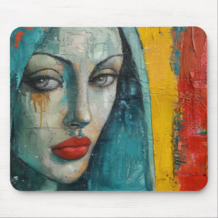 Jungfrau Mary Street Art Mousepad
