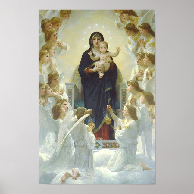 Jungfrau Mary The Angels & Baby Jesus Our Lady Poster (Vorne)