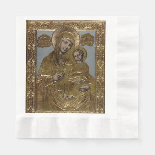 Jungfrau Mary und das Christus-Kind Serviette