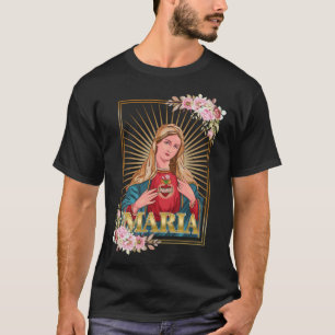 Jungfrau Mary und ihr unakuläres Herz T-Shirt