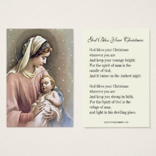 Jungfrau Mary und Jesus Weihnachts Gedicht