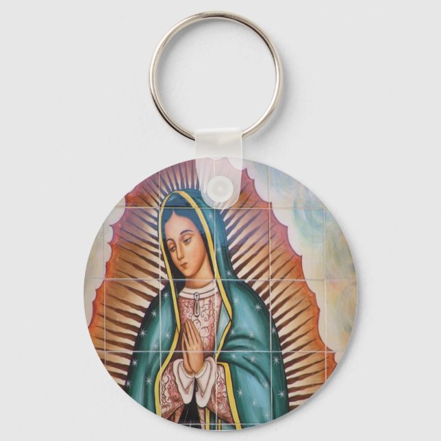 Jungfrau Mary / Virgen de Guadalupe Schlüsselanhänger (Vorderseite)