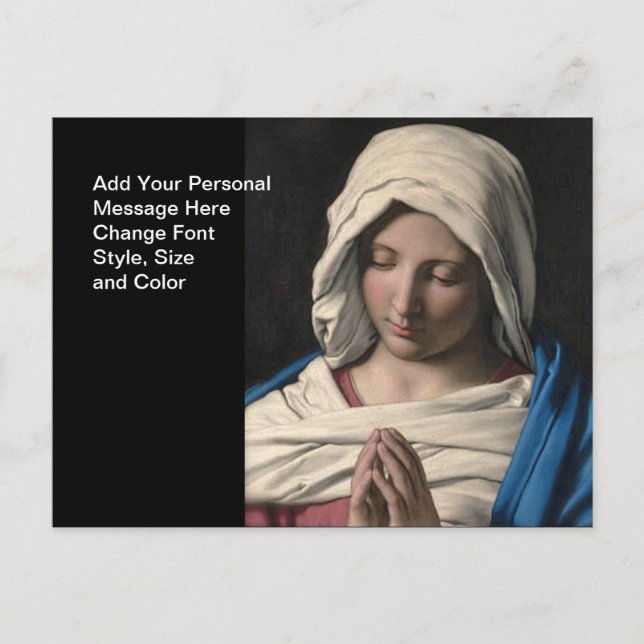 Jungfrau Mary / Virgen Maria Postkarte (Vorderseite)