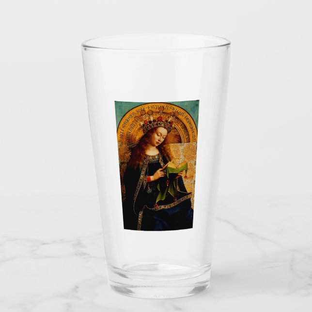 Jungfrau Mary von Jan van Eyck Glas (Vorderseite)