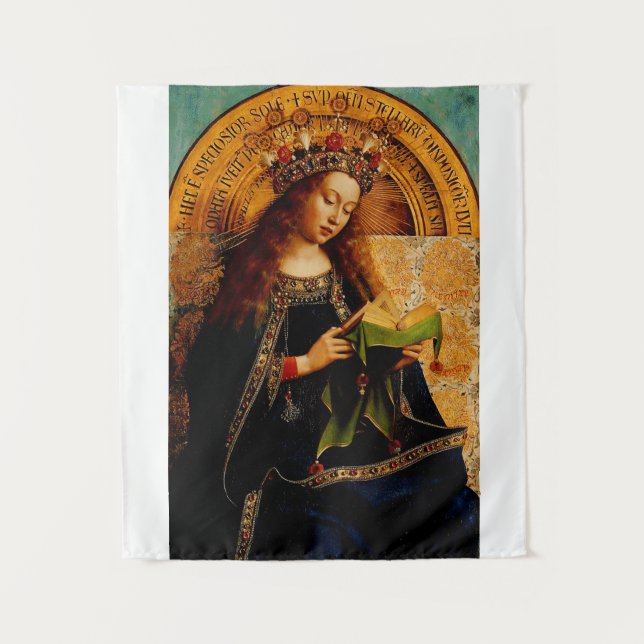 Jungfrau Mary von Jan van Eyck Wandteppich (Vorderseite)