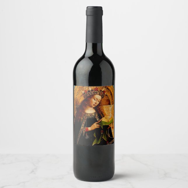 Jungfrau Mary von Jan van Eyck Weinetikett (Vorderseite)